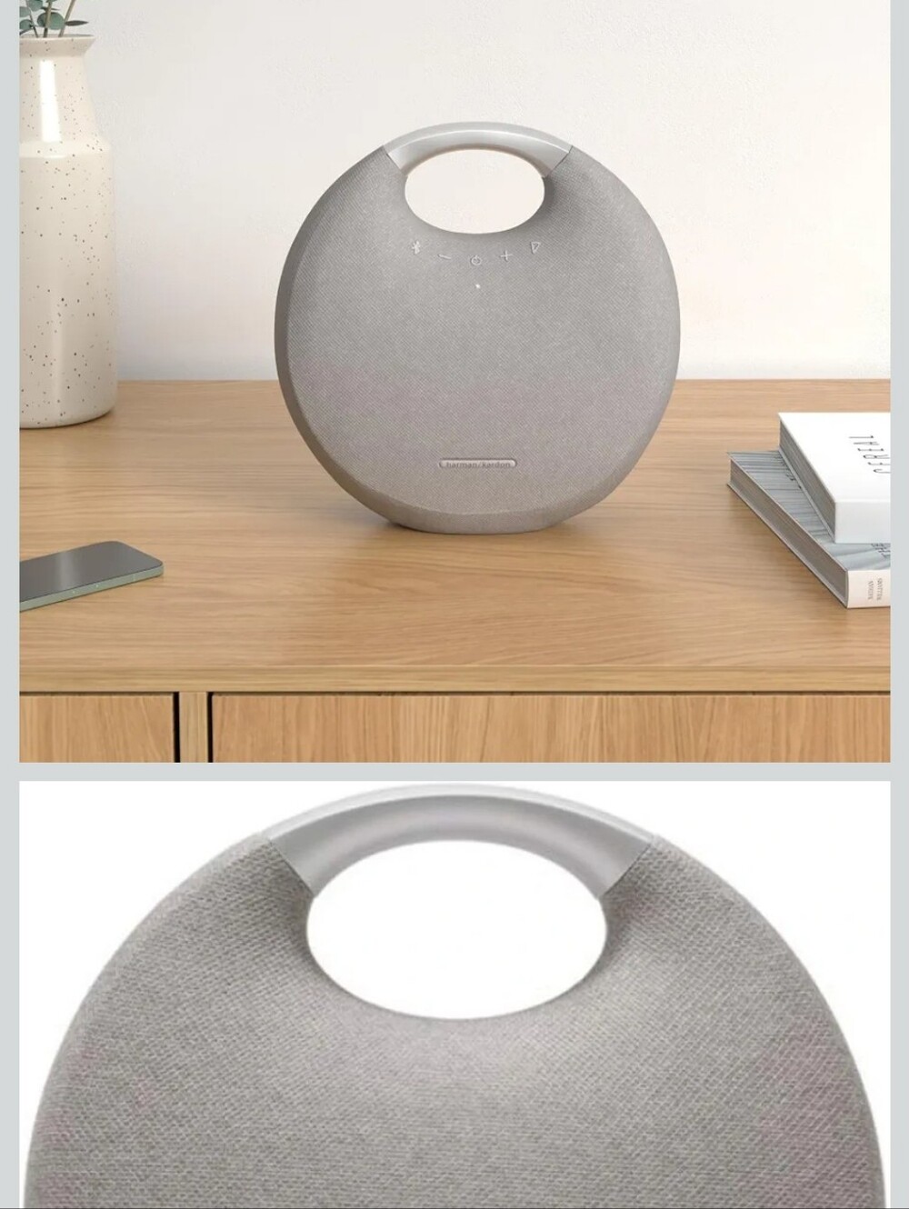 Harman/ Kardon 4 Speaker With Matching Tote Bag in Light Gray